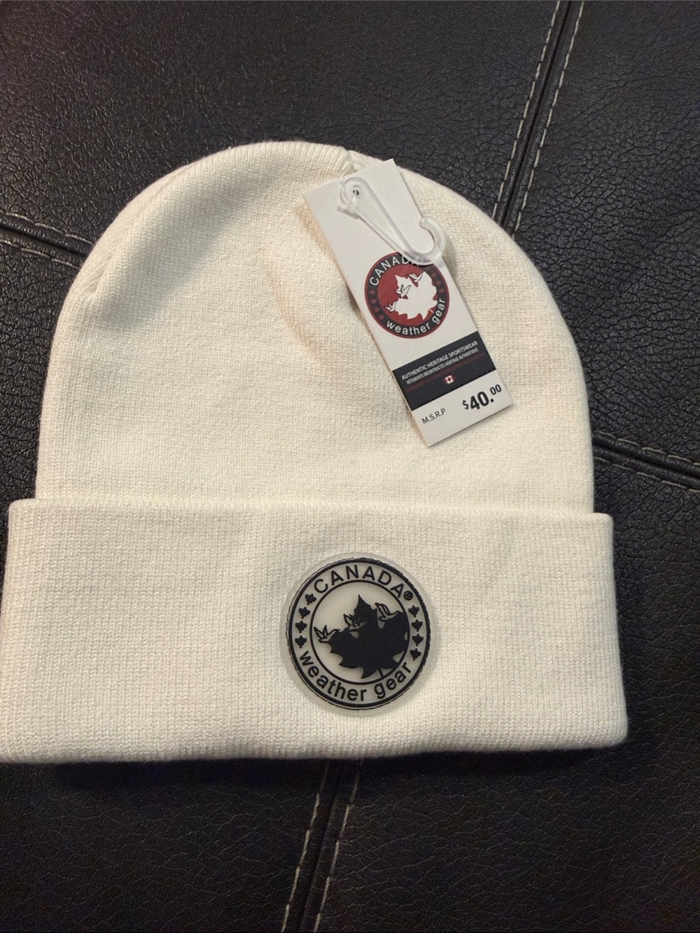 Canada Weather Gear Women's White Cuffed Beanie